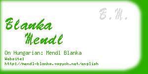 blanka mendl business card